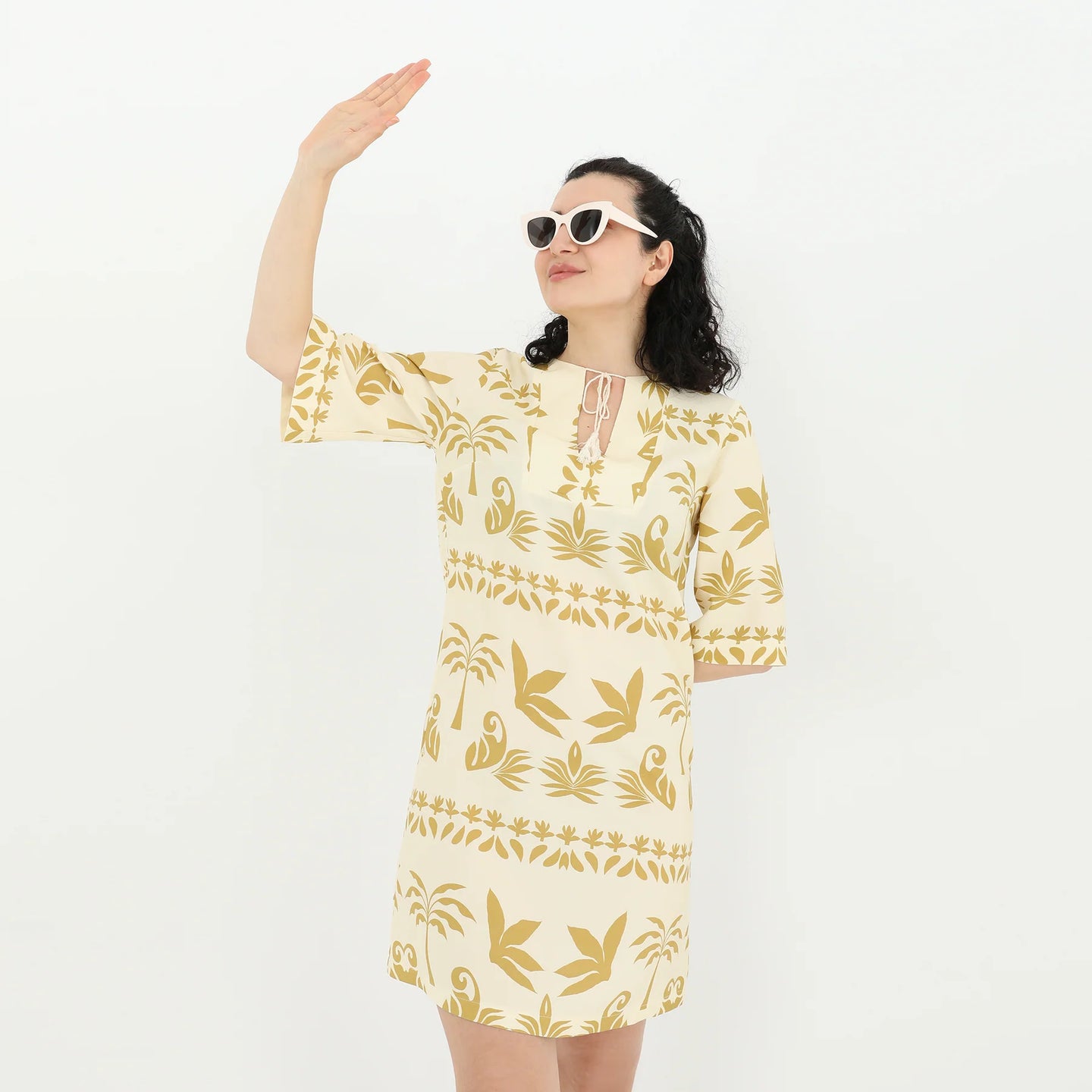 Yellow Paisley Ibiza Tunic Dress