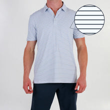 Load image into Gallery viewer, White/Midnight Navy Flow Polo