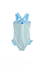 Load image into Gallery viewer, Green Gingham Hadley Girls Suit
