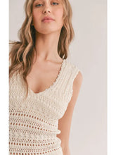 Load image into Gallery viewer, Ivory Jaz Open Knit Mini Dress