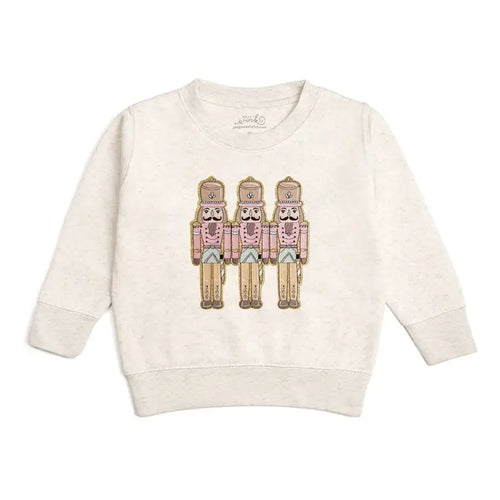 Kids Pastel Nutcracker Patch Christmas Sweatshirt