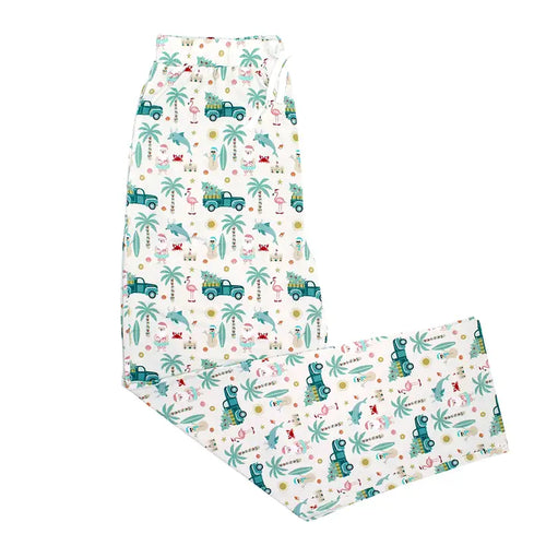 Coastal Christmas Adult Bamboo Pajama Relaxed Lounge Pants