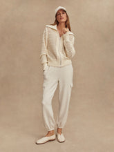 Load image into Gallery viewer, Eloise Full Zip Knit - Egret