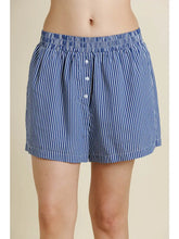 Load image into Gallery viewer, Navy Striped Boxer Short