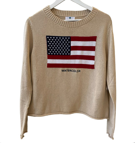 Oatmeal Flag Sweater
