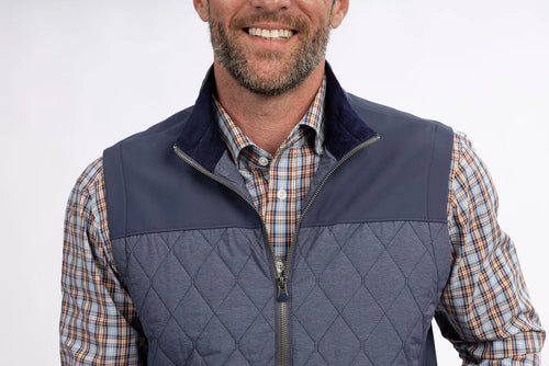 Navy Paxton Quilted Vest