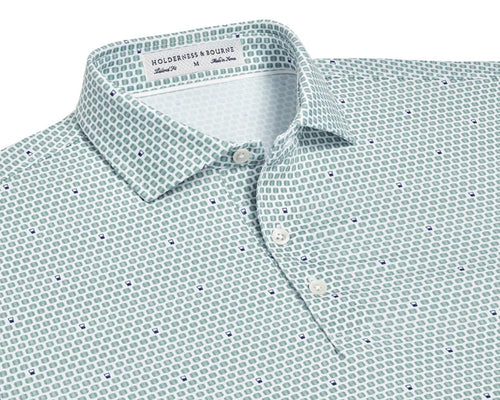 The Elgin Shirt: Sage/Navy/White