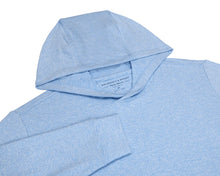 Load image into Gallery viewer, The Hamilton Hoodie: Heathered Horizon Blue &amp; White