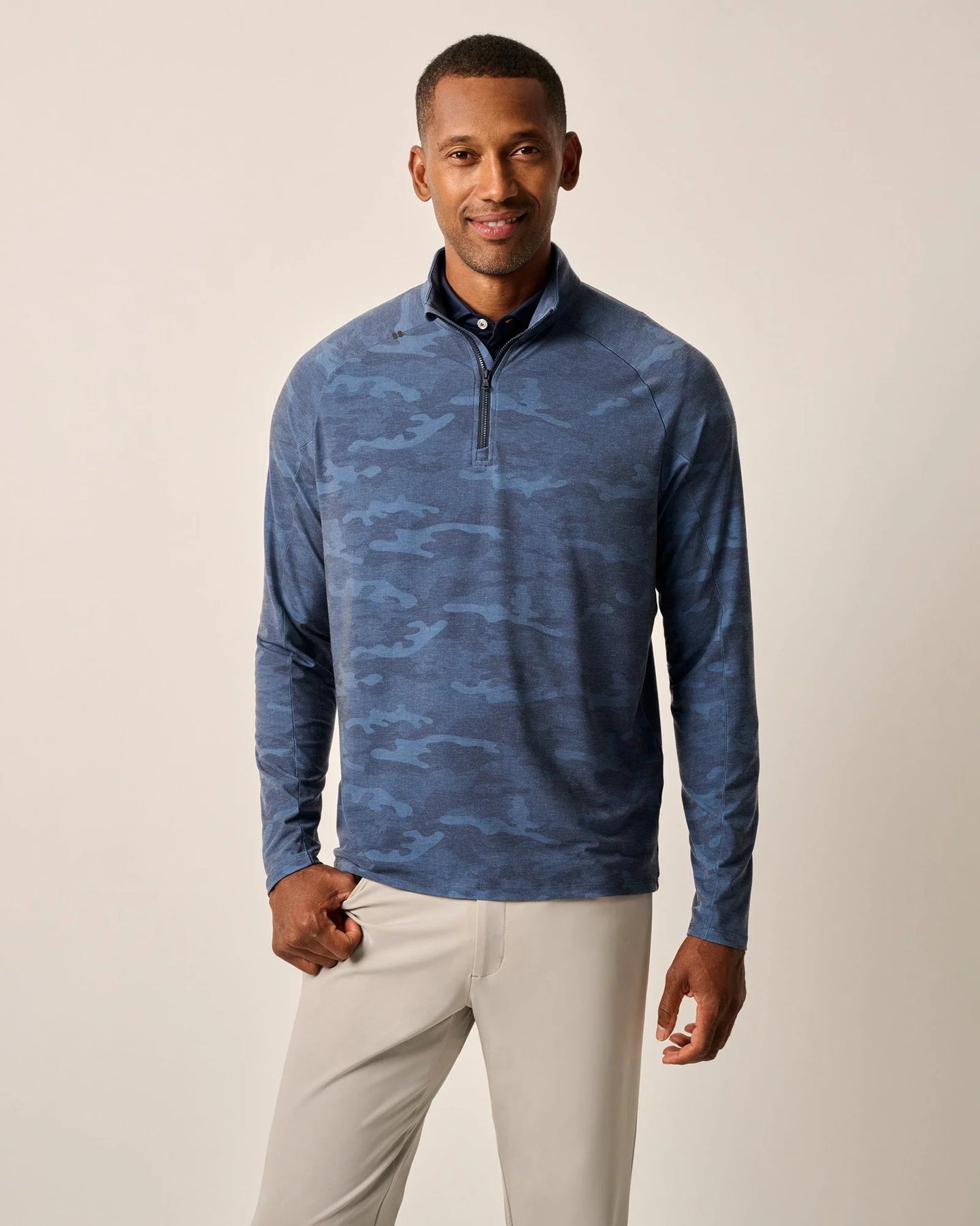 Navy Patton Performance Camo 1/4 Zip Pullover