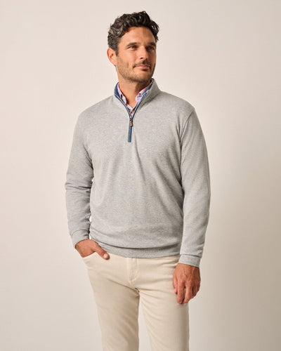 Light Gray Sully 1/4 Zip Pullover