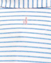 Load image into Gallery viewer, White Thorton Striped Jersey Performance Polo