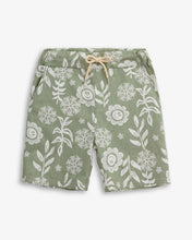 Load image into Gallery viewer, Boys Linen Sage Sunflower Resort Shorts