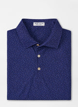 Load image into Gallery viewer, Navy Willis Geo Performance Mesh Polo