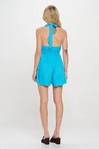 Aegean Sky Halter Romper