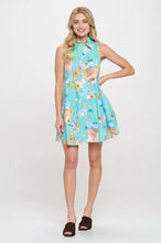 Load image into Gallery viewer, Azure Escape Button Down Shirt Dress