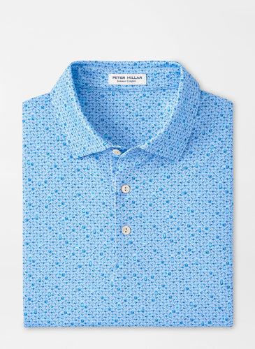 Cottage Blue Whiskey Sour Performance Jersey Polo