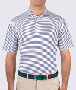 Navy Dylan Stripe Performance Polo