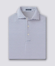 Load image into Gallery viewer, Navy Dylan Stripe Performance Polo