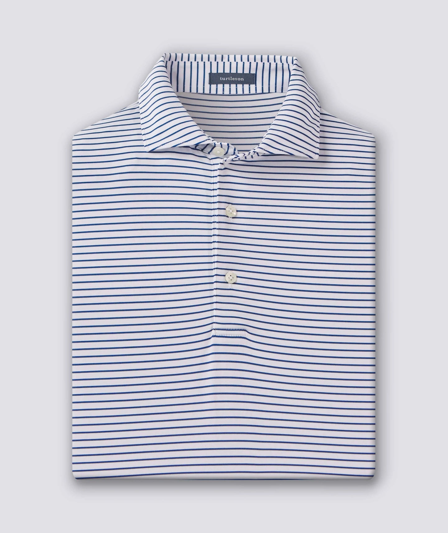 Navy Dylan Stripe Performance Polo