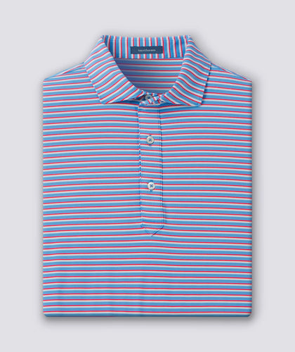 Luxe Blue Sherman Performance Polo
