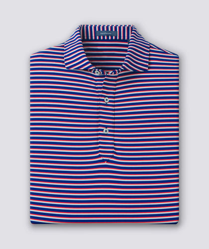 Navy/Vintage Red Sherman Performance Polo
