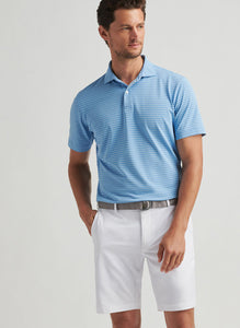 Fountain Blue Mezzo Performance Mesh Polo