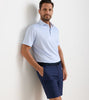 Stream Blue Geo Skull Performance Jersey Polo
