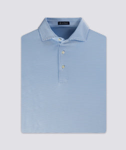 Luxe Blue Andrew Stripe Performance Polo