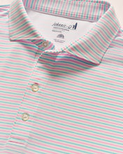 Load image into Gallery viewer, Porto Pink Performance Jersey Polo - Vik Stripe