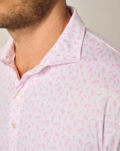 Porto Pink Featherweight Performance Polo - Tini Print