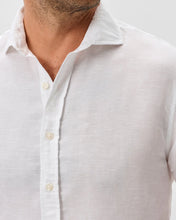 Load image into Gallery viewer, White Linen Blend Button Down Shirt - McCarthy Solid