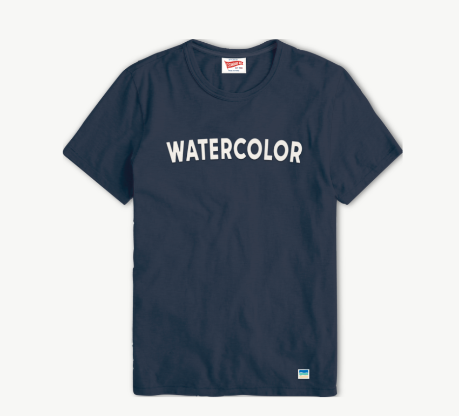 Ladies Navy Banner Tee