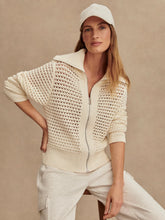 Load image into Gallery viewer, Eloise Full Zip Knit - Egret