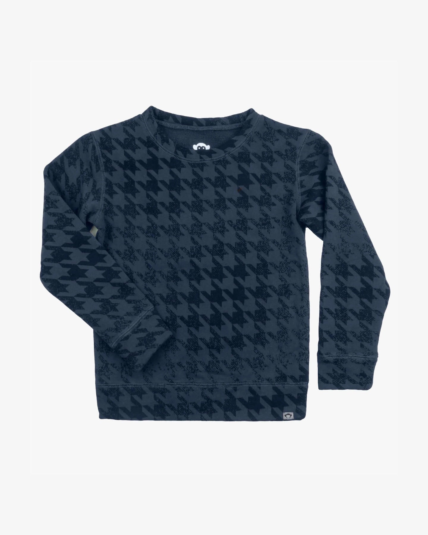 Blue Houndstooth Revel Crewneck