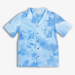 Youth Blue Tie Dye Resort Shirt