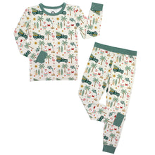 Load image into Gallery viewer, Coastal Christmas Bamboo Long Sleeve Kids Pajama Pants Set