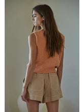 Load image into Gallery viewer, Peach Knit Sweater Sleeveless Vest Top