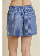 Load image into Gallery viewer, Navy Striped Boxer Short