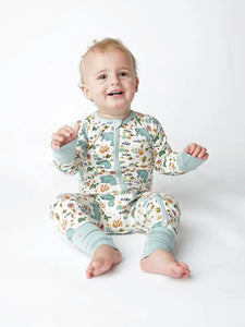 Manatee Bamboo Baby Pajamas Convertible Romper