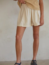 Load image into Gallery viewer, Natural Linen Elastic Waist Shorts
