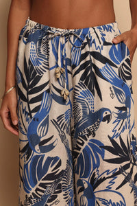 Parrot Blues Beaded Beach Pant