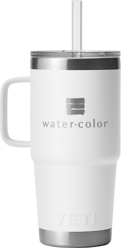 White 25 oz Straw Mug