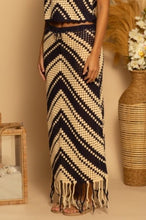 Load image into Gallery viewer, Nautical Crochet Midi Skirt