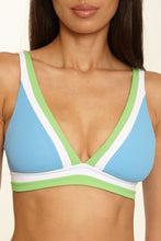 Load image into Gallery viewer, Sky Blue Coast Line Plunge Top