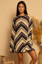 Load image into Gallery viewer, Nautical Bell Sleeve Crochet Dress