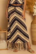 Load image into Gallery viewer, Nautical Crochet Midi Skirt