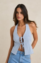Load image into Gallery viewer, Louise Tie Front Halter Top