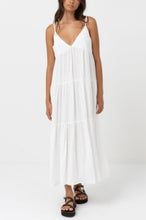 Load image into Gallery viewer, White Classic Tiered Midi Dress