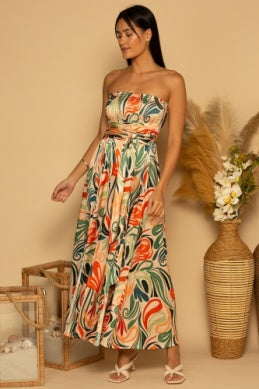 Jade Swirls Amalfi Dress